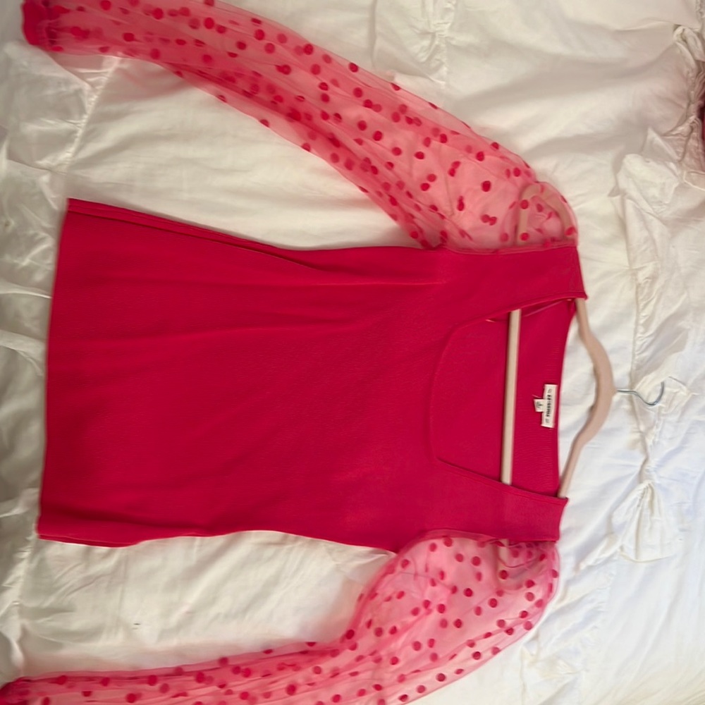 Pink polka dot long sleeve